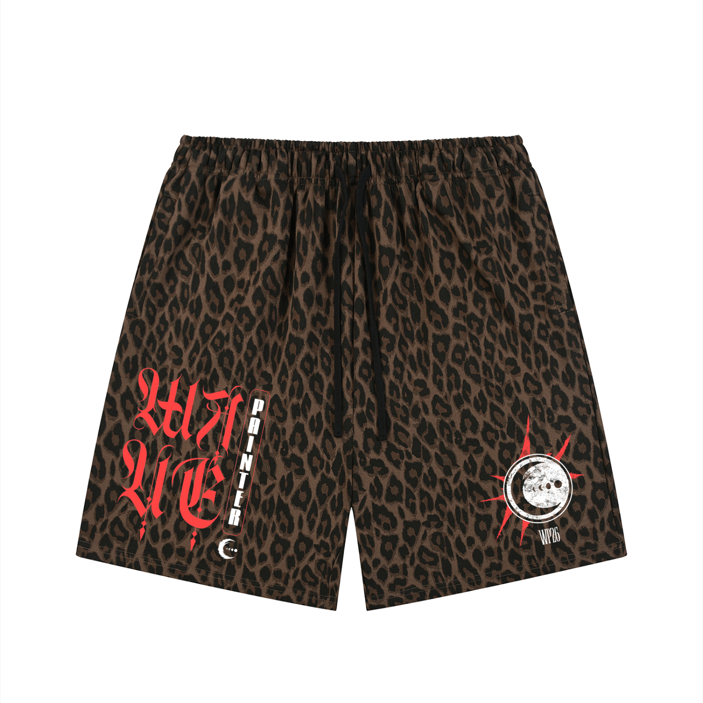 Heavyweight Leopard Drawstring Shorts